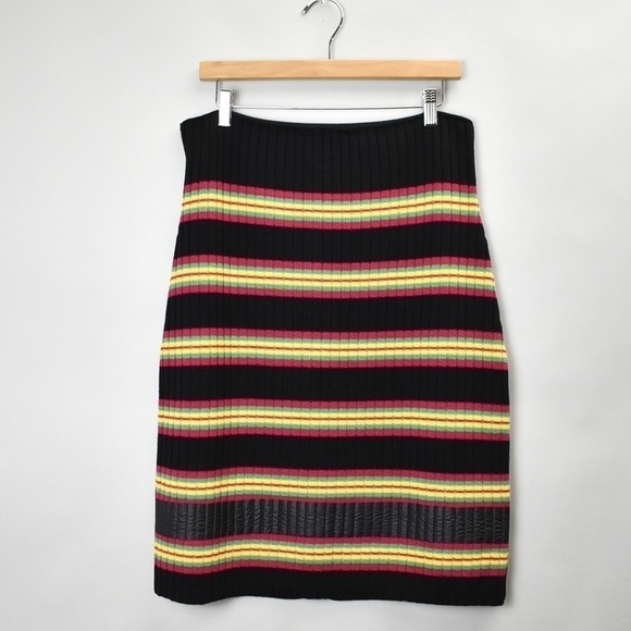 MARCO DE VINCENZO Knit Ribbed Stripe Skirt - Picture 6 of 13